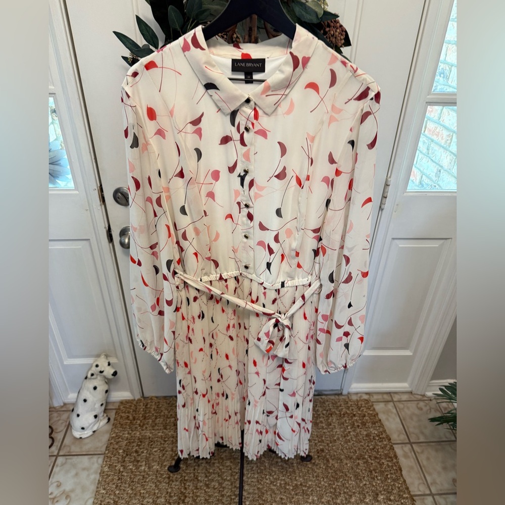 Lane Bryant Retro Print Midi Dress 22